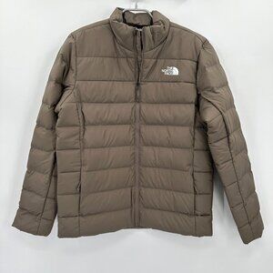 The North Face Aconcagua 3 Jacket Falcon Brown M Men's Full Zip Down Insulated